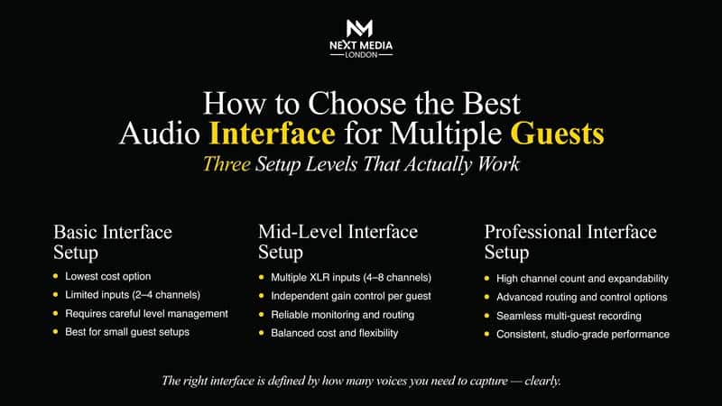 How to Choose the Best Audio Interface for Multiple Guests